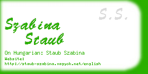 szabina staub business card